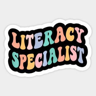 Back To School Teacher Groovy Literacy Specialist Sticker